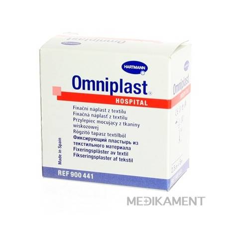 OMNIPLAST náplasť textilná na cievke 2,5 cm x 5 m 1 ks