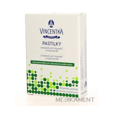 VINCENTKA PASTILKY BYLINNÉ 1x18 ks