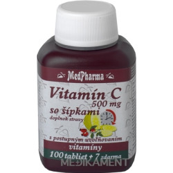 MedPharma VITAMÍN C 500MG so šípkami tablety 107 ks