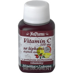 MedPharma VITAMÍN C 500MG so šípkami tablety 37 ks