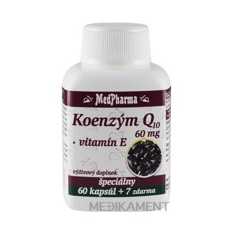 MedPharma KOENZÝM Q10 60 mg + Vitamín E kapsuly 67 ks