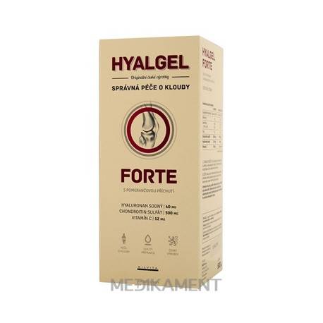 HYALGEL FORTE POMARANČ inov. tekutý prípravok s Vitamínom C 1x500 ml