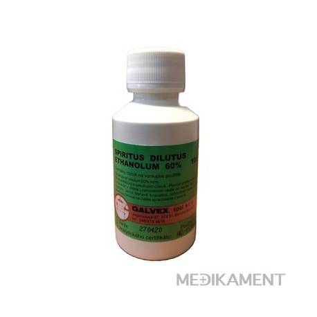 Galvex SPIRITUS DILUTUS / ETHANOLUM 60% roztok 100 g