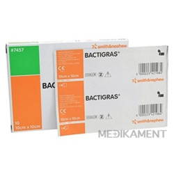 BACTIGRAS Krytie na rany 10 x 10 cm antiseptické tylové krytie 10 ks