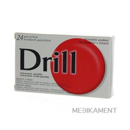 DRILL BEZ CUKRU tvrdé pastilky pas ord sladené umelým sladidlom 1x24 ks