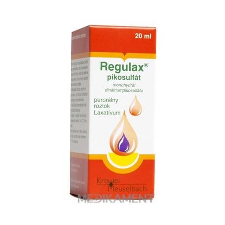 REGULAX pikosulfát sol por (fľ.skl.hnedá) 1x20 ml