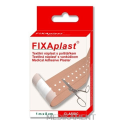 FIXAplast CLASSIC náplasť 1 m x 8 cm textilná s vankúšikom 1 ks