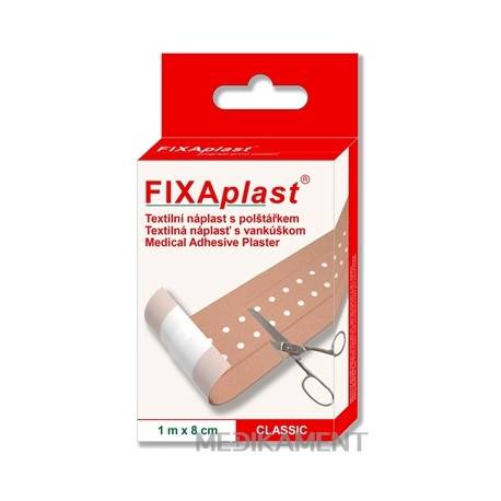 FIXAplast CLASSIC náplasť 1 m x 8 cm textilná s vankúšikom 1 ks