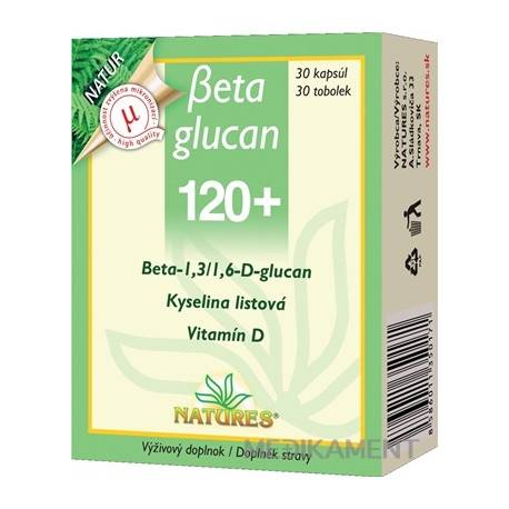 NATURES Betaglucan 120+ kapsuly 30 ks