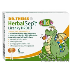 Dr.Theiss HerbalSept Kids lízanky hrdlo 6 ks