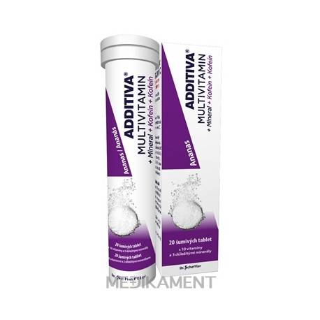 ADDITIVA MULTIVITAMÍN + Minerál + Kofein šumivé tablety 20 ks