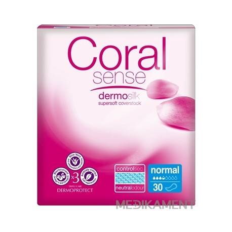Coral Sense Normal vložky inkontinenčné pre ženy 25 cm 30 ks