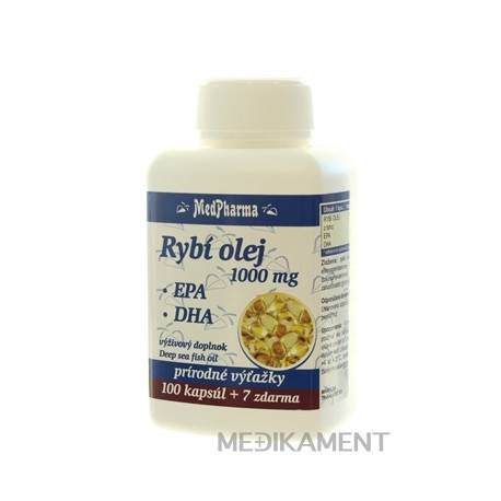 MedPharma RYBÍ OLEJ 1000 mg - EPA DHA kapsuly 107 ks