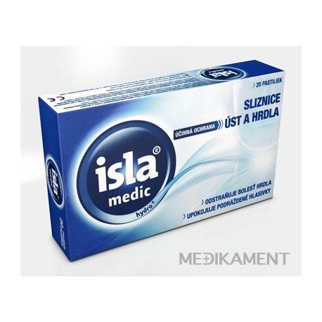 ISLA Medic hydro+ Pastilky na cmúľanie 20 ks