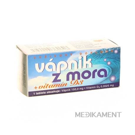 NATURVITA VÁPNIK Z MORA + vitamín D3 60ks