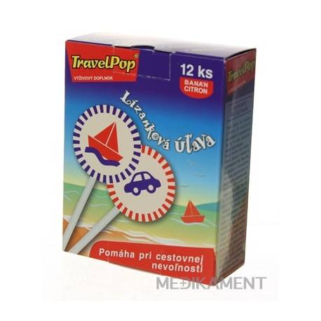 TravelPop lízanka pri cestovnej nevoľnosti 1x12 ks