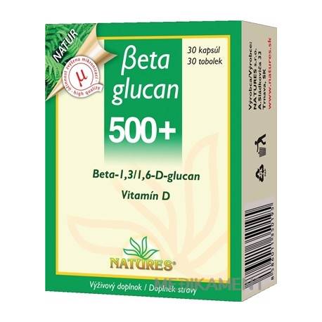NATURES Betaglucan 500+ kapsuly 30 ks