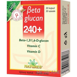 NATURES Betaglucan 240+ kapsuly 30 ks