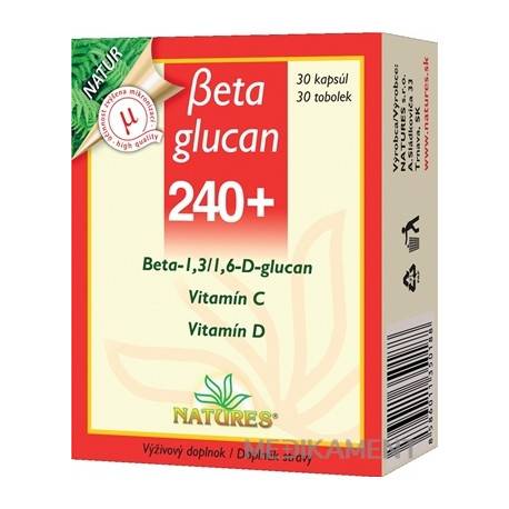 NATURES Betaglucan 240+ kapsuly 30 ks