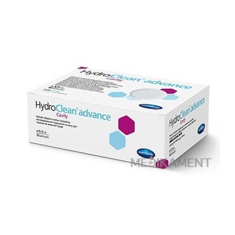 HydroClean Cavity vankúšik na rany kruh priemer 5,5 cm 10 ks