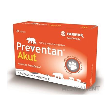 FARMAX Preventan Akut obohatený o vitamín C tbl 1x30 ks