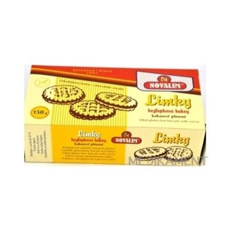 Novalim LIMKY DIÉTNE KEKSY KAKAOVÉ bezlepkové plnené 150 g