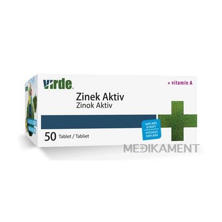 VIRDE ZINOK AKTIV + VITAMÍN A tablety 50 ks