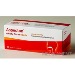 Aspecton tablety Čierne ríbezle s islandským lišajníkom 1x60 ks