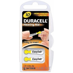 DURACELL HA 10 EASYTAB 1.4V batérie do načúvacích prístrojov 6 ks