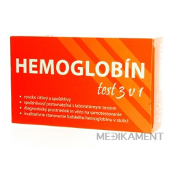 HEMOGLOBÍN TEST 3v1 na okultné krvácanie 1x3 ks
