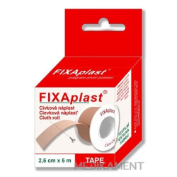 FIXAplast Cievková náplasť 2,5 cm x 5 m textilná 1 ks