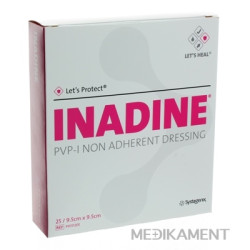 INADINE Povidone Iodine neadhezívne krytie 9,5 x 9,5 cm 1 ks