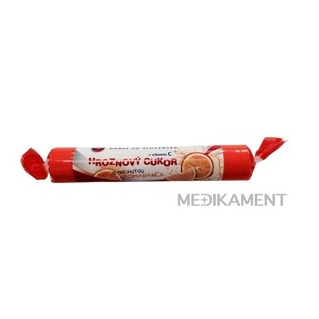 Dobré z SK HROZNOVÝ CUKOR príchuť POMARANČ pastilky, s vit. C, 1x39 g