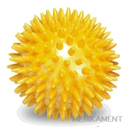 GYMY MASÁŽNA LOPTIČKA - ježko 8 cm žltá 1 ks