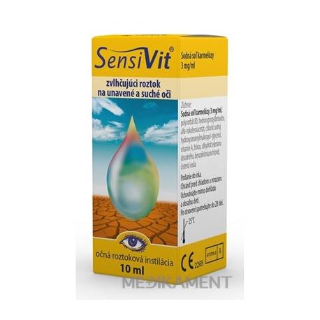 SensiVit unavené suché oči (očná roztoková instilácia) 1x10 ml