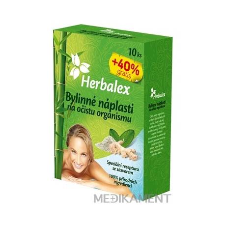 Herbalex Bylinné náplasti na očistu organizmu 10 ks +40% gratis (14 ks)
