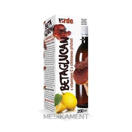 VIRDE BETAGLUCAN SIRUP fruktózový s vitamínom C s citrónovou príchuťou 200 ml