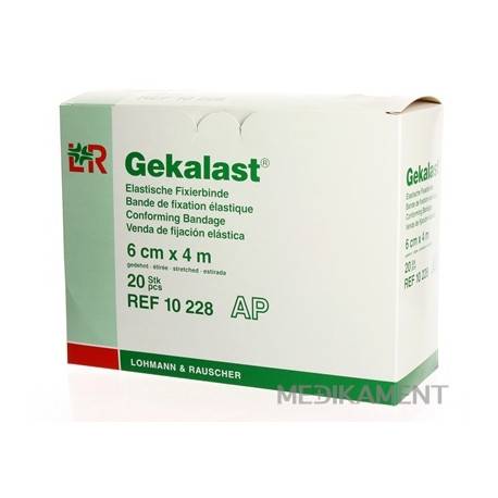 GEKALAST HYDROF. ELAST. FIXAČNÝ OBVAZ 6cmx4m 1x20 ks