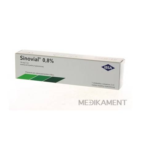 Sinovial 0,8 % viskoelastický roztok kys. hyalurónovej 2 ml