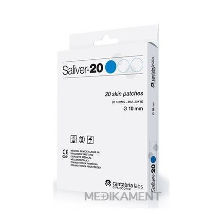 Saliver - 20 náplasť na odstr. bradavíc s kys. salicylovou O 10 mm, 1x20 ks