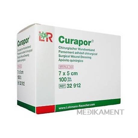 CURAPOR KRYTIE NA RANY S VANKÚŠIKOM 7 x 5 cm chirurgické samolepiace sterilné 100 ks