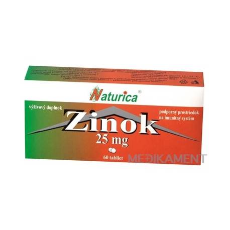 Naturica ZINOK 25 mg tablety 60 ks