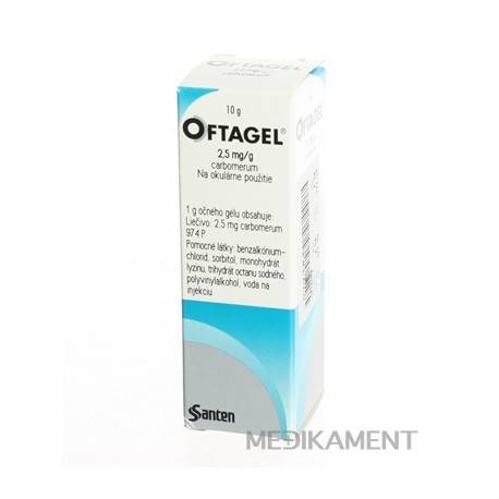 OFTAGEL 2,5 mg/g gel oph (fľ.LDPE) 1x10 g