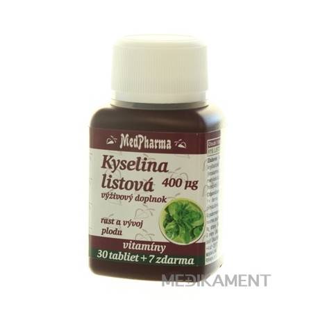 MedPharma KYSELINA LISTOVÁ 400 mcg tablety 37 ks