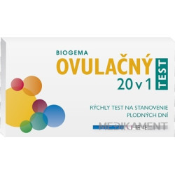 BIOGEMA OVULAČNÝ TEST 20 v 1 rýchly test na stanovenie plodných dní 1x20 ks
