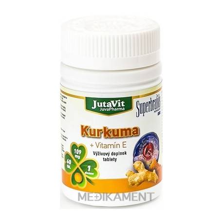JutaVit Kurkuma + Vitamín E tablety 60 ks