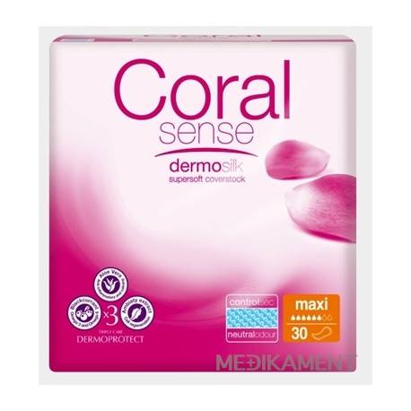 Coral Sense Maxi vložky inkontinenčné pre ženy 41 cm 30 ks