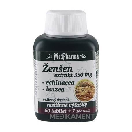 MedPharma ŽENŠEN 350 mg + Echinacea + Leuzea tablety 67 ks