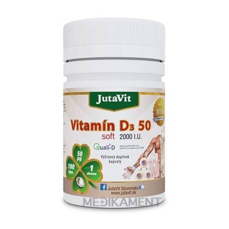 JutaVit Vitamín D3 50 soft kapsuly 100 ks