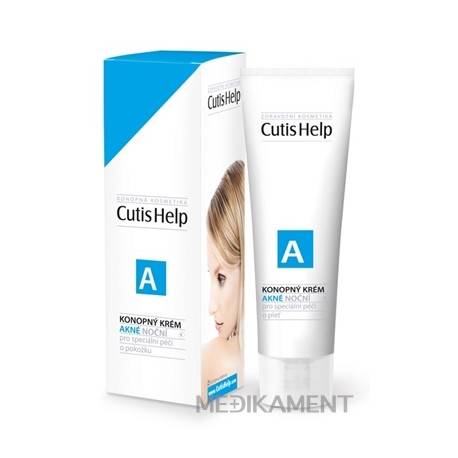 CutisHelp AKNÉ konopný krém nočný pri akné 30 ml